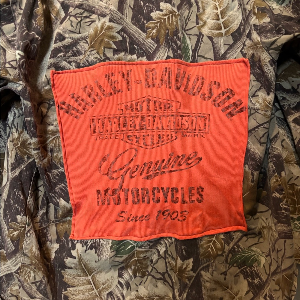 Harley-Davidson Camouflage Jacket Patchwork Gorpc… - image 1